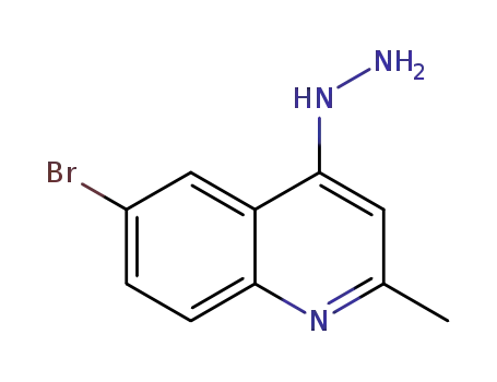 Molecular Structure of 951625-89-1 ((6-BROMO-2-METHYL-QUINOLIN-4-YL)-HYDRAZINE)