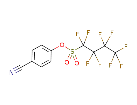 Molecular Structure of 626201-15-8 (4-cyanophenyl 1,1,2,2,3,3,4,4,4-nonafluorobutane-1-sulfonate)