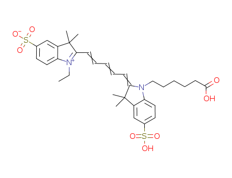 2-(5-(1-(5-Carboxypentyl)-3,3-dimethyl-5-sulfoindolin-2-ylidene)penta-1,3-dien-1-yl)-1-ethyl-3,3-dimethyl-3H-indol-1-ium-5-sulfonate