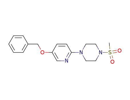 Molecular Structure of 823197-36-0 (Piperazine, 1-(methylsulfonyl)-4-[5-(phenylmethoxy)-2-pyridinyl]-)