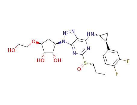 (1S,2S,3R,5S)-3-(7-(((1R,2S)-2-(3,4-difluorophenyl)cyclopropyl)aMino)-5-(propylsulfinyl)-3H-[1,2,3]triazolo[4,5-d]pyriMidin-3-yl)-5-(2-hydroxyethoxy)cyclopentane-1,2-diol