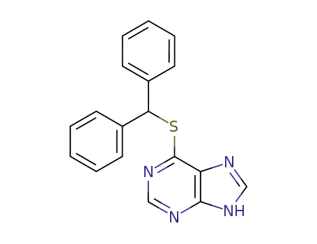 Molecular Structure of 17416-87-4 (6-[(diphenylmethyl)sulfanyl]-5H-purine)