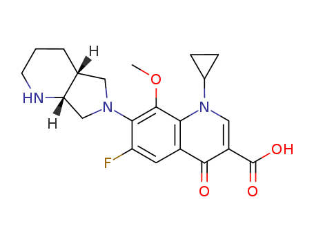 3-Quinolinecarboxylic acid, 1-cyclopropyl-6-fluoro-1,4-dihydro-8-Methoxy-7-[(4aR,7aR)-octahydro-6H-pyrrolo[3,4-b]pyridin-6-yl]-4-oxo-, rel-