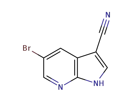 Molecular Structure of 799270-07-8 (1H-Pyrrolo[2,3-b]pyridine-3-carbonitrile, 5-broMo-)