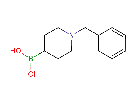Molecular Structure of 1251537-48-0 (1-BENZYL-PIPERIDINE-4-BORONIC ACID)