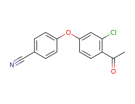 Molecular Structure of 1246382-67-1 (1-(2-chloro-4-(4-cyanophenoxy) phenyl)ethan-1-one)