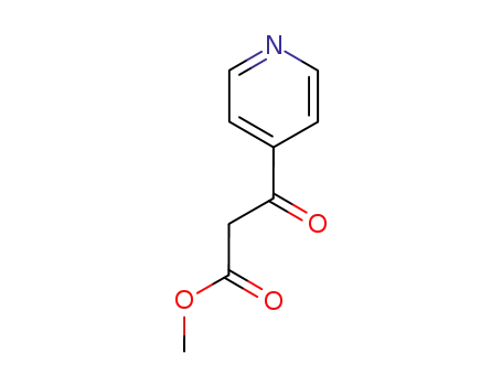 Molecular Structure of 829-45-8 (3-OXO-3-PYRIDIN-4-YL-PROPIONIC ACID METHYL ESTER)