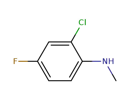 Molecular Structure of 823189-16-8 (Benzenamine, 2-chloro-4-fluoro-N-methyl-)