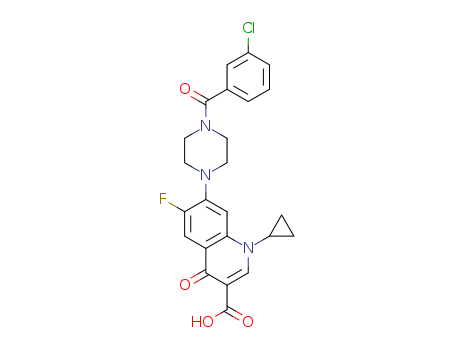 3-Quinolinecarboxylic acid, 7-[4-(3-chlorobenzoyl)-1-piperazinyl]-1-cyclopropyl-6-fluoro-1,4-dihydro-4-oxo-