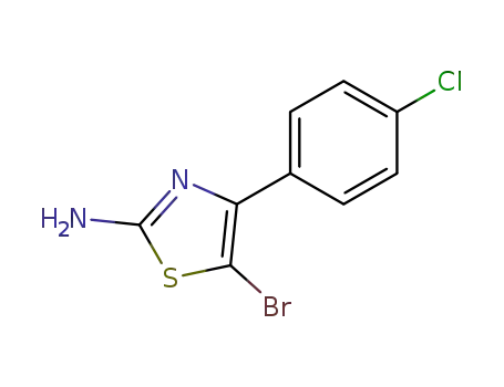 Molecular Structure of 343946-25-8 (5-BroMo-4-(4-chlorophenyl)thiazol-2-aMine)