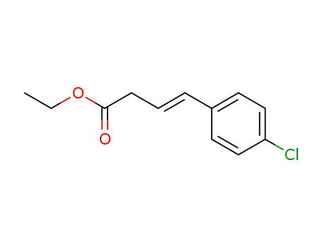 Molecular Structure of 89876-11-9 (3-Butenoic acid, 4-(4-chlorophenyl)-, ethyl ester, (3E)-)