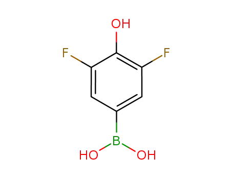 Molecular Structure of 1132666-81-9 (3,5-Difluoro-4-hydroxyphenylboronic acid)
