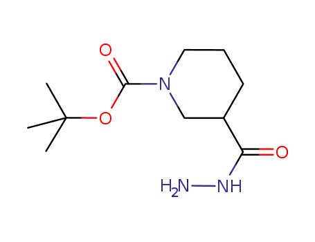 Molecular Structure of 859154-32-8 (tert-butyl 3-(hydrazinecarbonyl)piperidine-1-carboxylate)