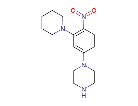 Molecular Structure of 346704-04-9 (1-(4-NITRO-3-PIPERIDIN-1-YL-PHENYL)-PIPERAZINE)