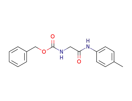 Molecular Structure of 7625-41-4 (Carbamic acid, [2-[(4-methylphenyl)amino]-2-oxoethyl]-, phenylmethyl
ester)