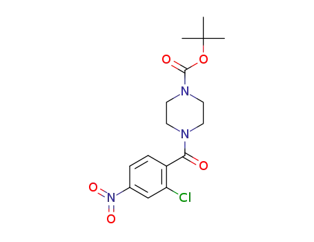 Molecular Structure of 927608-11-5 (Tert-Butyl 4-(2-Chloro-4-Nitrobenzoyl)Piperazine-1-Carboxylate)