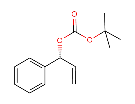 Molecular Structure of 444575-90-0 ((R)-(+)-tert-butyl 1-phenylprop-2-en-1-yl carbonate)