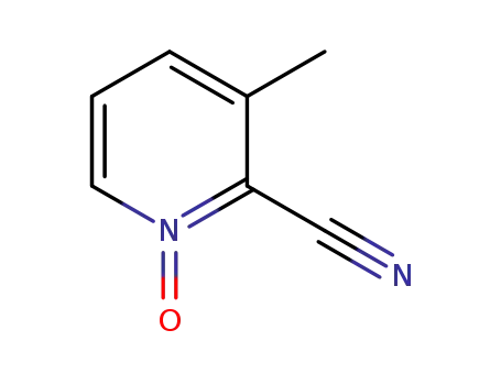 Molecular Structure of 159727-88-5 (2-Pyridinecarbonitrile,3-methyl-,1-oxide(9CI))