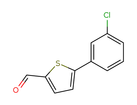 Molecular Structure of 51081-72-2 (5-(3-CHLORO-PHENYL)-THIOPHENE-2-CARBALDEHYDE)