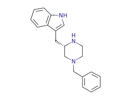 Molecular Structure of 169458-70-2 ((S)-N4-BENZYL-2-(3-INDOLYLMETHYL)PIPERAZINE)