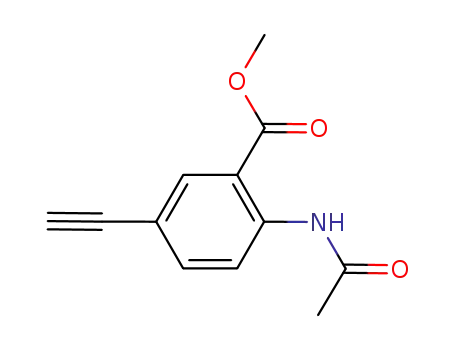 Molecular Structure of 1047392-28-8 (methyl 2-(N-acetylamino)-5-ethynylbenzoate)