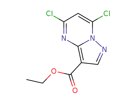 Molecular Structure of 940284-55-9 (methyl 5,7-dichloropyrazolo[1,5-a]pyrimidine-3-carboxylate)
