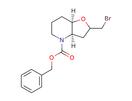 Molecular Structure of 244056-98-2 ((3aS*,7aS*)-Benzyl 2-(bromomethyl)hexahydrofuro[3,2-β]pyridine -4(2H)-carboxylate)