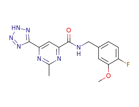 N-(4-fluoro-3-methoxybenzyl)-2-methyl-6-(2H-tetrazol-5-yl)pyrimidine-4-carboxamide