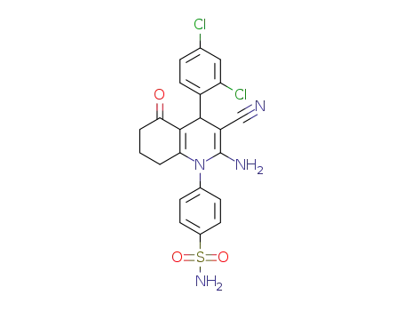 4-(2-amino-3-cyano-4-(2,4-dichlorophenyl)-5-oxo-5,6,7,8-tetrahydroquinolin-1(4H)-yl)-benzenesulfonamide