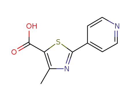 Molecular Structure of 144060-98-0 (4-methyl-2-pyrid-4-yl-1,3-thiazole-5-carboxylic acid)