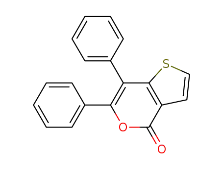Molecular Structure of 1147304-41-3 (6,7-diphenyl-4H-thieno[3,2-c]pyran-4-one)