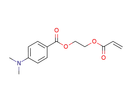 Molecular Structure of 77016-81-0 (4-(dimethylamino)-benzoic acid-2-[(1-oxo-2-propenyl)oxy]ethyl ester)