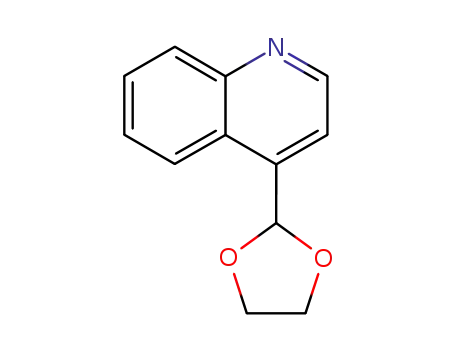 Molecular Structure of 56503-48-1 (Quinoline, 4-(1,3-dioxolan-2-yl)- (9CI))