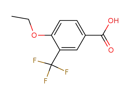 Molecular Structure of 252901-50-1 (4-Ethoxy-3-(trifluoroMethyl)benzoic acid, 97%)