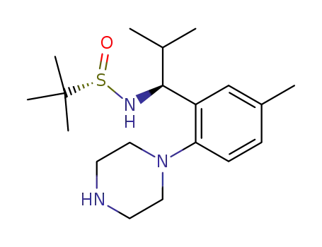 (S<sub>S</sub>)-2-methyl-propane-2-sulfinic acid [(S)-2-methyl-1-(5-methyl-2-piperazin-1-yl-phenyl)-propyl]-amide