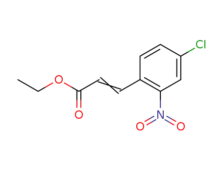 Molecular Structure of 397328-47-1 ((E)-3-(4-Chloro-2-nitro-phenyl)-acrylic acid ethyl ester)