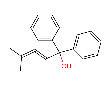 Molecular Structure of 65108-41-0 (Benzenemethanol, a-(3-methyl-1,2-butadienyl)-a-phenyl-)