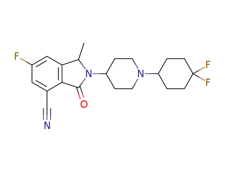2-[1-(4,4-difluorocyclohexyl)piperidin-4-yl]-6-fluoro-1-methyl-3-oxo-2,3-dihydro-1H-isoindole-4-carbonitrile