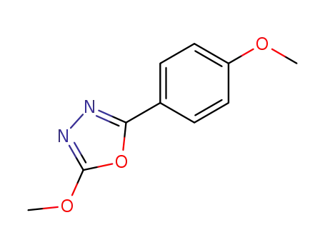 Molecular Structure of 82476-11-7 (1,3,4-Oxadiazole, 2-methoxy-5-(4-methoxyphenyl)-)
