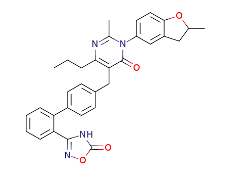 2-methyl-3-(2-methyl-2,3-dihydro-1-benzofuran-5-yl)-5-{[2'-(5-oxo-4,5-dihydro-1,2,4-oxadiazol-3-yl)biphenyl-4-yl]methyl}-6-propylpyrimidin-4(3H)-one
