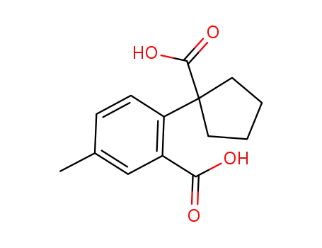 1-(2-carboxy-4-tolyl)cyclopentanecarboxylic acid