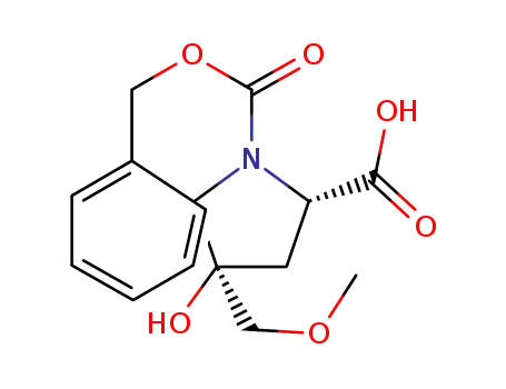 (2S,4R)-1-(benzyloxycarbonyl)-4-hydroxy-4-(methoxymethyl)pyrrolidine-2-carboxylic acid
