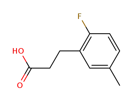 Molecular Structure of 881189-60-2 (3-(2-Fluoro-5-methylphenyl)propionic acid)
