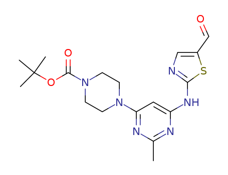 tert-Butyl 4-(6-((5-formylthiazol-2-yl)amino)-2-methylpyrimidin-4-yl)piperazine-1-carboxylate