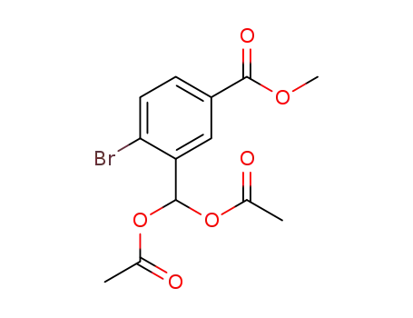 2-bromo-5-(methoxycarbonyl)phenylmethylene diacetate