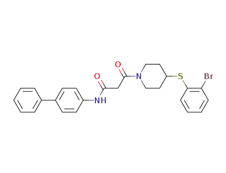 N-biphenyl-4-yl-3-[4-(2-bromophenylsulfanyl)piperidin-1-yl]-3-oxopropionamide