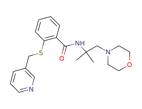 N-(2-methyl-1-morpholinopropan-2-yl)-2-(pyridin-3-ylmethylthio)benzamide