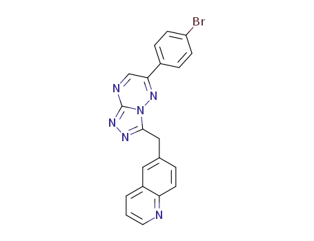 Molecular Structure of 1380344-58-0 (6-((6-(4-bromophenyl)-[1,2,4]triazolo[4,3-b][1,2,4]triazin-3-yl)methyl)quinoline)