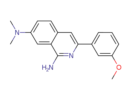 Molecular Structure of 1029008-71-6 (1,7-Isoquinolinediamine, 3-(3-methoxyphenyl)-N7,N7-dimethyl-)