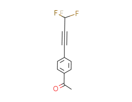 Molecular Structure of 877457-92-6 (Ethanone, 1-[4-(3,3,3-trifluoro-1-propynyl)phenyl]-)
